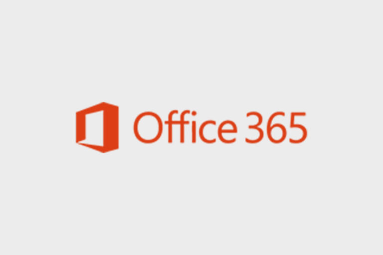 את הלוגו של Office 365 בצבע כתום על רקע בהיר.